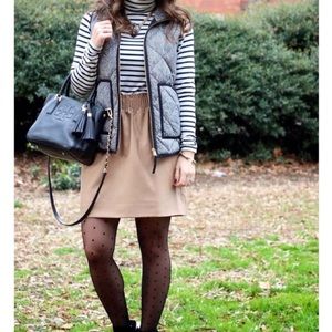 J. Crew Tan Wool Blend Pull On Sidewalk Skirt
